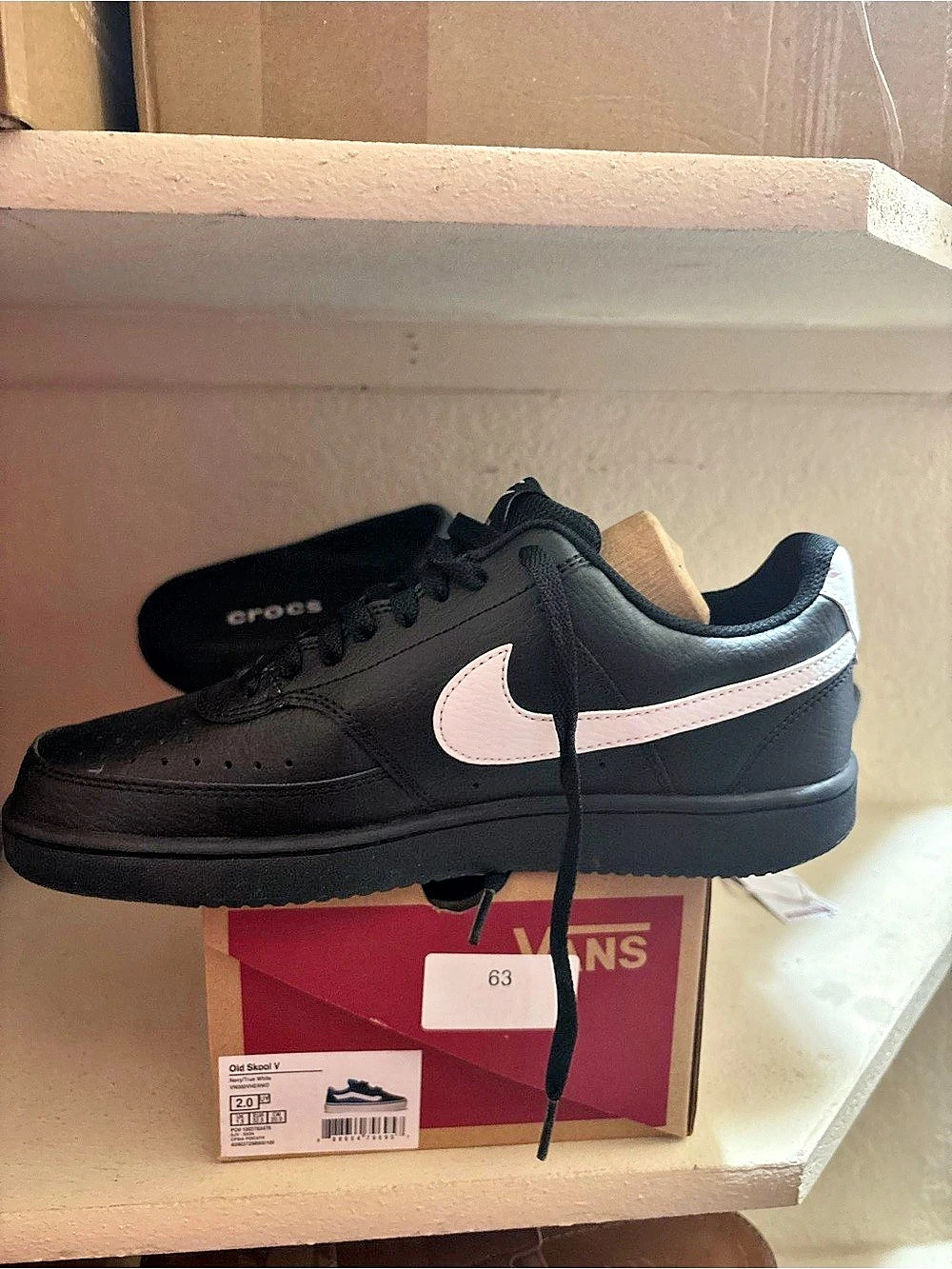 Nike Air Force 1 Sneakers Black & Pink US 8.5 Like New